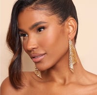 Image 1 of PRETTY LITTLE THING- CHAINMAIL STATEMENT EARRINGS