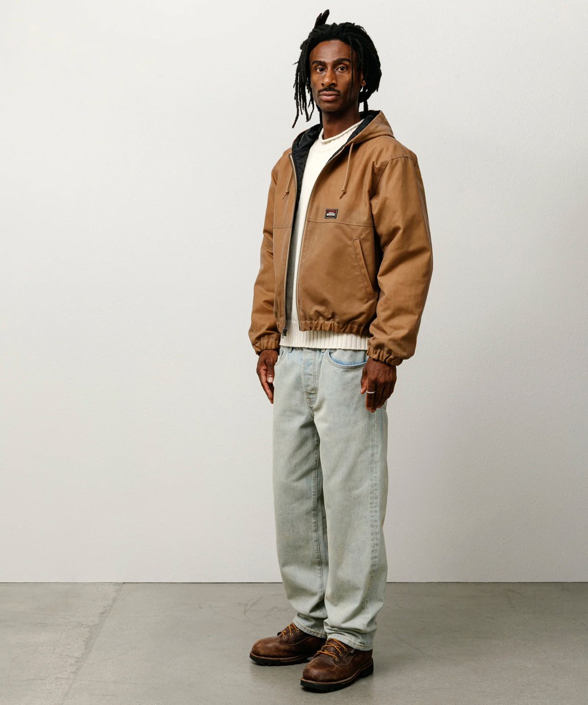STUSSY_WAXED COTTON WORK JACKET :::KHAKI::: | SILO