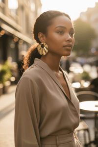Image 1 of PRETTY LITTLE THING- CRINKLE FLAT HOOP EARRING
