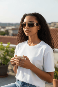 Image 2 of PRETTY LITTLE THING- TOFFEE FLAT TOP TRANSPARENT VISOR