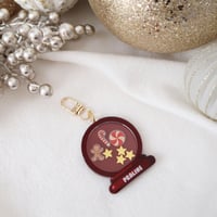 Image 1 of SNOWGLOBE SHAKER KEYCHAIN