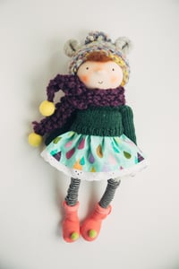Image 1 of  Wenda - Wool Filled Sculpted Sock Bear, Waldorf Inspired