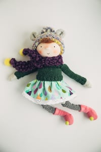 Image 2 of  Wenda - Wool Filled Sculpted Sock Bear, Waldorf Inspired