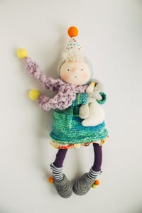 Winnie - Wool Filled Sculpted Sock Sheep, Waldorf Inspired