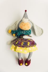Connie - Wool Filled Sculpted Sock Bunny, Waldorf Inspired