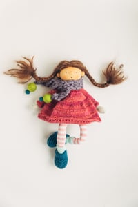 Image 2 of Robyn - Wool Filled Sculpted Sock Doll - Small 11''
