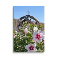 Image 1 of Hibiscus and Copper Windspinner - 8” X 12” Canvas Print