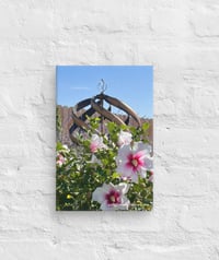 Image 2 of Hibiscus and Copper Windspinner - 8” X 12” Canvas Print