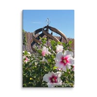 Image 1 of Hibiscus and Copper Windspinner - 12” X 18” Canvas Print