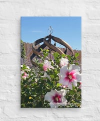Image 2 of Hibiscus and Copper Windspinner - 12” X 18” Canvas Print
