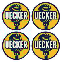 4 Pack Bob Uecker Vinyl Decals 2" Stickers | Milwaukee Brewers Mr. Baseball