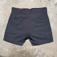 Image 3 of Wet - Mens 70's black trunk with red stitch