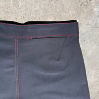Image 2 of Wet - Mens 70's black trunk with red stitch