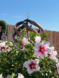 Image 3 of Hibiscus and Copper Windspinner - 12” X 12” Canvas Print