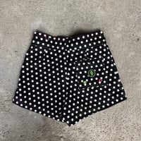 Image 9 of PD x Foreverwet black with white polka dot 100% cotton board short