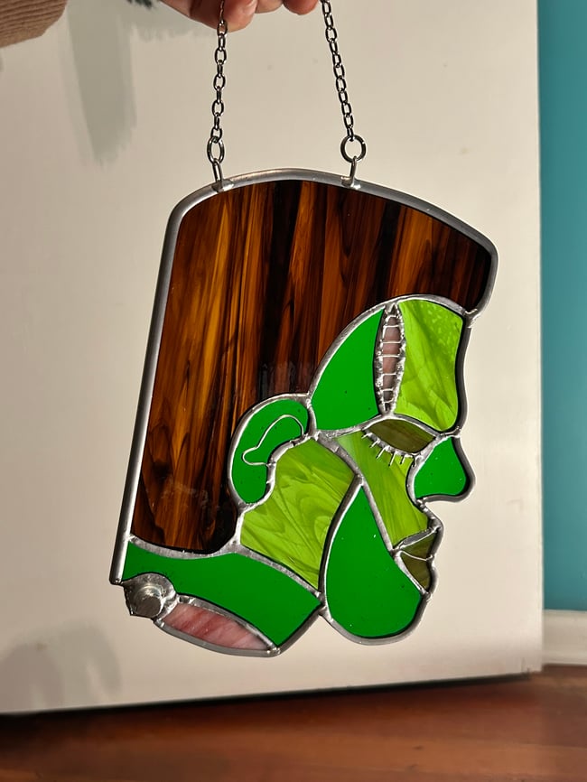 Frankenstein’s creation L green