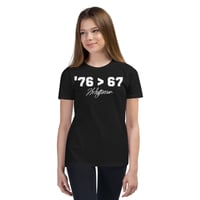 Image 2 of Youth Front Only Thomas Jefferson '76 &gt; 67 - @MakeHistory Fun Short Sleeve T-Shirt