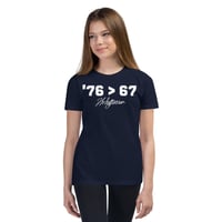 Image 4 of Youth Front and Back Thomas Jefferson '76 is Greater Tha 67  Youth Shirt Make History Fun Original
