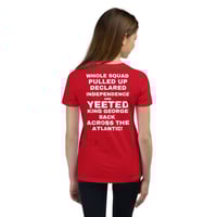 Image 5 of 7-6 Front and Back George Washington Yeeted Youth Shirt