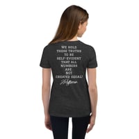 Image 9 of Youth Front and Back Thomas Jefferson '76 is Greater Tha 67  Youth Shirt Make History Fun Original