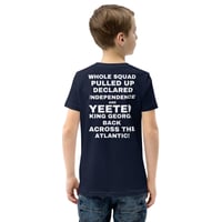 Image 9 of 7-6 Front and Back George Washington Yeeted Youth Shirt