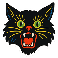'Black Cat' Vinyl Sticker