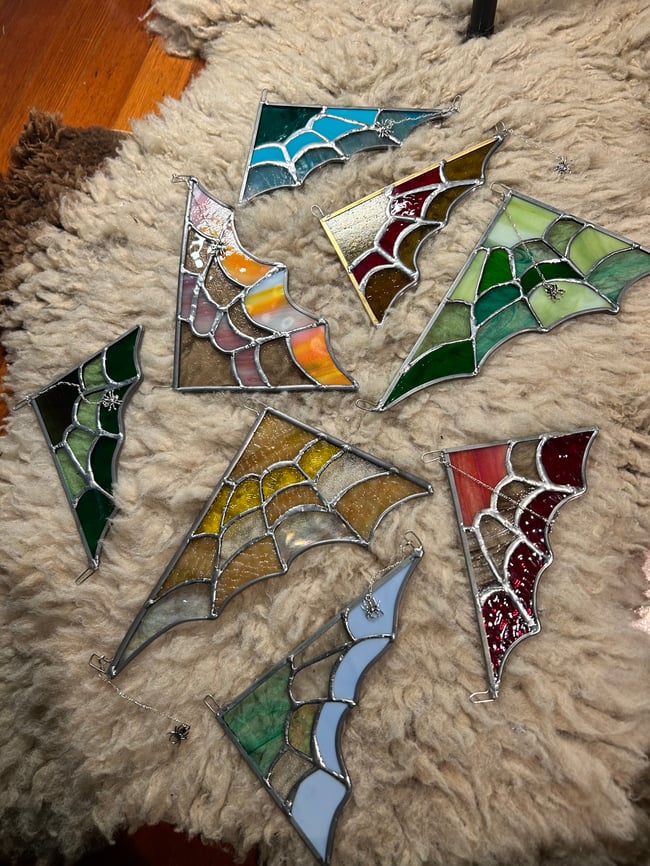 Baby blue spider web