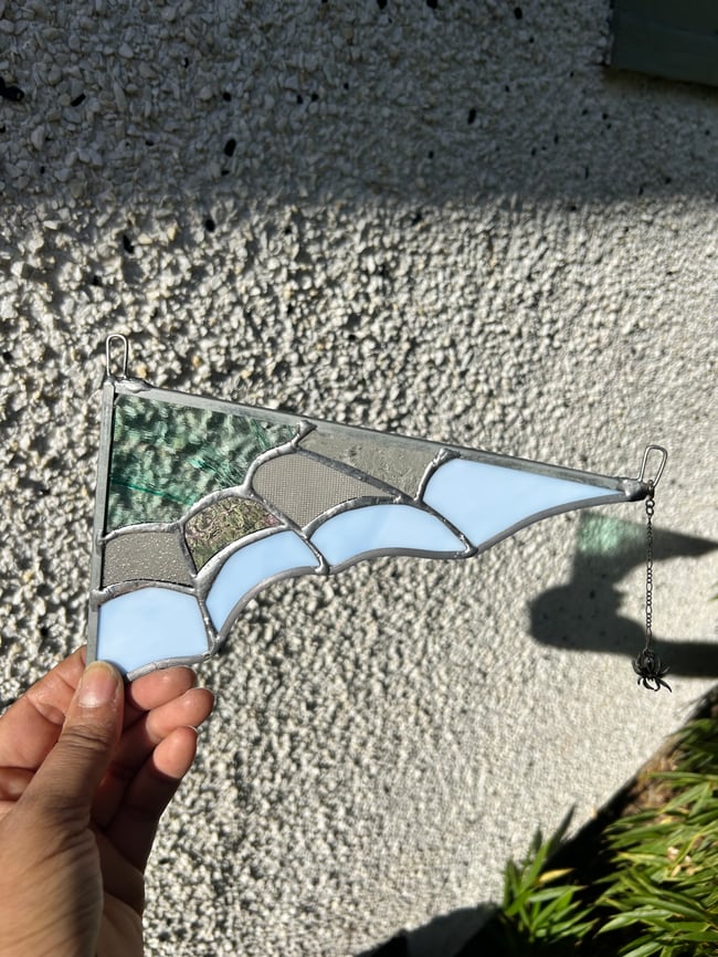 Baby blue spider web