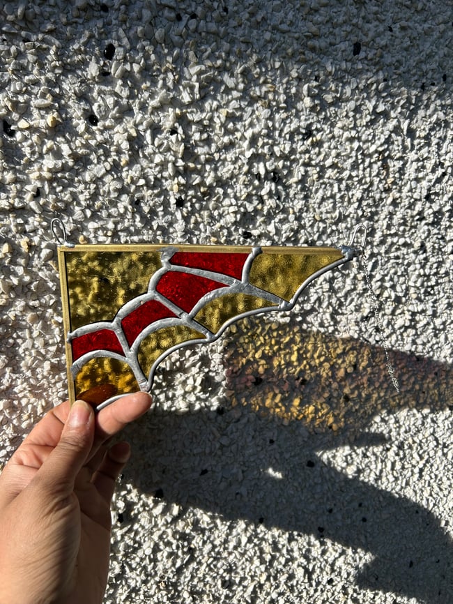 Red & gold spider web