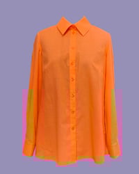 Image 12 of Ready-to-ship Sherbet flower button bow blouse