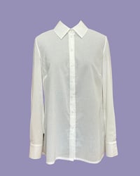 Image 9 of Ready-to-ship Ivory flower button bow blouse