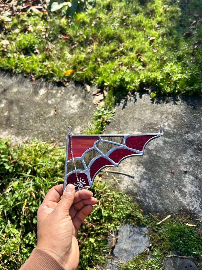 Pink & red spider web