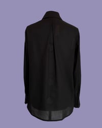 Image 12 of Liquorice flower button bow blouse