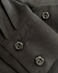 Image 2 of Ready-to-ship liquorice flower button bow blouse