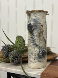 Image 1 of 8.5” Birch bark vase