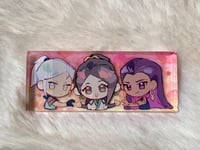 Image 1 of Valorant Stained-Glass Acrylic Fridge Magnet — Jett / Sage / Reyna