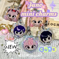Image 1 of Overwatch2 mini Phone Charm - Juno Heart of Hope Mythic Skin - 2cm Rainbow Acrylic, Matching Strap
