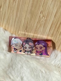 Image 3 of Valorant Stained-Glass Acrylic Fridge Magnet — Jett / Sage / Reyna