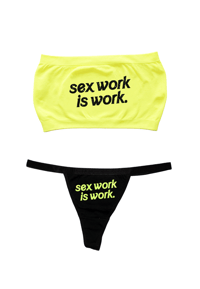 Image 3 of WORK IS WORK NEON TUBE TOP SET