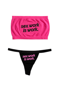 Image 1 of WORK IS WORK NEON TUBE TOP SET