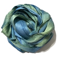 Image 5 of Ready To Ship! 10YD TOY SOLDIER HAND DYED SARI SILK RIBBON BY COLOR BURST SILK