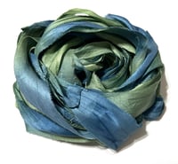 Image 6 of Ready To Ship! 10YD TOY SOLDIER HAND DYED SARI SILK RIBBON BY COLOR BURST SILK