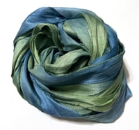 Image 7 of Ready To Ship! 10YD TOY SOLDIER HAND DYED SARI SILK RIBBON BY COLOR BURST SILK