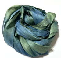 Image 9 of Ready To Ship! 10YD TOY SOLDIER HAND DYED SARI SILK RIBBON BY COLOR BURST SILK