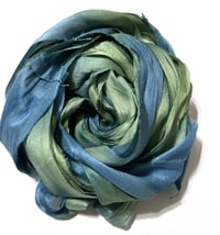 Image 10 of Ready To Ship! 10YD TOY SOLDIER HAND DYED SARI SILK RIBBON BY COLOR BURST SILK