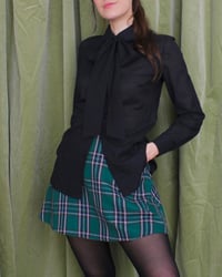 Image 6 of Liquorice flower button bow blouse