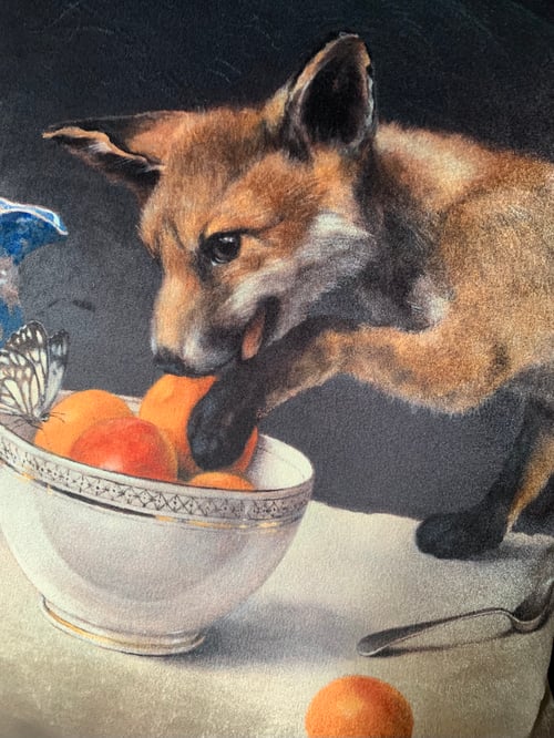 Image of Velvet Cropped Fox Cub Cushion