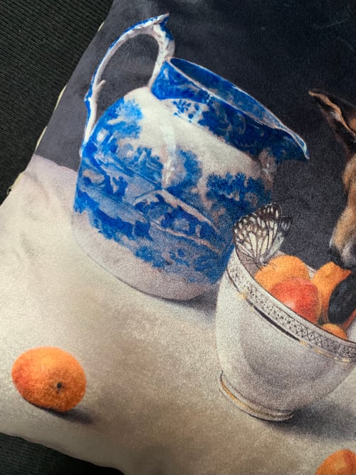 Image of Velvet Cropped Fox Cub Cushion