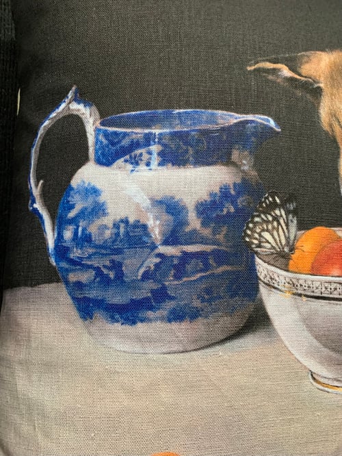 Image of Linen Cropped Fox Cub Cushion