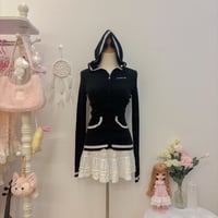 Image 1 of sporty bebe knitted hoodie